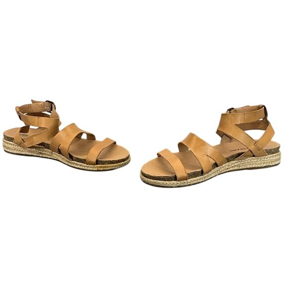 Lucky Brand Glaina Tan Leather Strappy Gladiator Sandal Women 8.5M / 39 - Picture 5 of 10